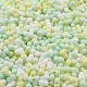 Непрозрачный матовый стеклянный бисер цвета макарон SEED-K009-12B-04-3