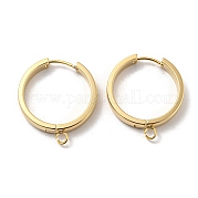 201 фурнитура для сережек-колец Huggie Hoop из нержавеющей стали STAS-A167-01W-G