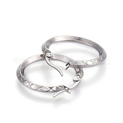 Серьги-кольца из нержавеющей стали 304 EJEW-L215-38P