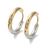 Серьги-кольца Huggie Hoop из двухцветной нержавеющей стали 304 с ионным покрытием (IP) EJEW-A106-02C