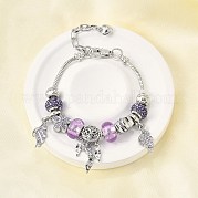 Сплав европейские бусины браслеты с подвесками BJEW-F495-17P