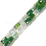 Стеклянные бусины с гальваническим покрытием  EGLA-D030-08C