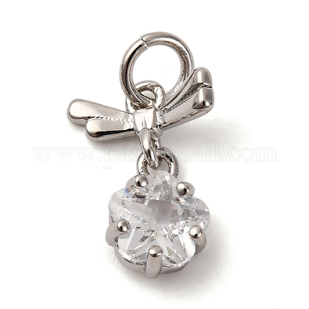 Латунные микро проложить кубического циркония подвески KK-P308-49P-1