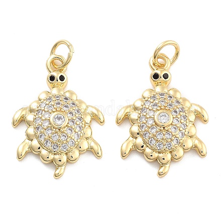 Подвески из латуни с прозрачным фианитом KK-U009-12A-G-1