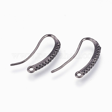 Латунные серьги с кубическим цирконием KK-P150-43B-1