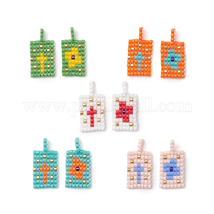 2 шт. подвески из стеклянных бусин PALLOY-MZ00246-1