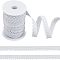NBEADS 10.94 Yards Edge Lingerie Elastic Stretch, 12mm Flat with Laciness Elastic Cord Strap Edge Crocheted Lace Cord Ribbon for DIY Sewing Making, Wedding Decorations and Gift Wrapping, WhiteSmoke