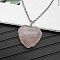 Natural Rose Quartz Pendant Necklaces, 19.69 inch(50cm)