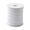 Waxed Cotton Thread Cords, White, 1mm, about 176yards/roll