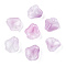 Two Tone Glass Pendants, Chinese Trumpet Creeper Petaline Charms, Plum, 15x14.5x5mm, Hole: 1.2mm