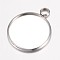 Tarnish Resistant 304 Stainless Steel Pendant Cabochon Settings, Plain Edge Bezel Cups, Flat Round, Stainless Steel Color, Tray: 20mm, 26.5x22x2mm, Hole: 3mm