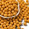 Opaque Colours Glass Seed Beads, Round, Orange, 8x7.5mm, Hole: 1.6mm, about 681pcs/pound