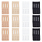 12Pcs 4 Colors Microfiber 3 Rows x 3 Hooks Underwear Bra Extenders, with 201 Stainless Steel Rings & Hooks, Rectangle, Mixed Color, 97x57x4mm, 3pcs/color