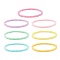 7Pcs 7 Colors Candy Colors Acrylic Round Beaded Stretch Bracelets Set for Women, Mixed Color, Inner Diameter: 2-1/4 inch(5.6cm), 1Pc/color