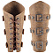 GORGECRAFT 2PCS PU Leather Cord Medieval Rivet Arm Guards Olive Faux Leather LARP Gauntlet Vintage Renaissance Knight Arm Bracers Wrist Cuffs Bracers Wristband Arm Armer for Men Cosplay Halloween