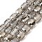 Electroplate Glass Beads Strands, Faceted Barrel, Gray, 9x7.5mm, Hole: 1.3mm, about 60pcs/strand, 21.46''(54.5cm)