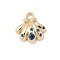 Brass Micro Pave Cubic Zirconia Charms, Cadmium Free & Nickel Free & Lead Free, Shell Shape, Real 14K Gold Plated, 10x10x2.5mm, Hole: 1.5mm