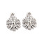 Brass Micro Pave Clear Cubic Zirconia Charms, Cadmium Free & Nickel Free & Lead Free, Snowflake, Platinum, 11.5x8.5x2mm, Hole: 2.5mm