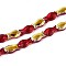 Transparency Electroplate Glass Beads Strands, Fish, AB Color Plated, Half Plated, FireBrick, 15x8.1x5mm, Hole: 0.9~1mm, about 55pcs/strand, 25.59''(65cm)