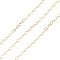 Yellow Gold Filled Cable Chains, Soldered, Real 14K Gold Filled, Link: 3.3x2.4x0.2mm