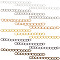 300Pcs 6 Colors Zinc Alloy Chain Extender, Mixed Color, 50x4x1mm, Hole: 3x2mm, 50pcs/color
