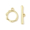 Alloy Toggle Clasps, Cadmium Free & Lead Free, Rack Plating, Ring, Golden, Ring: 16x13x2.5mm, Hole: 1.5mm, Bar: 5x20x2.5mm, hole: 1.5mm
