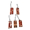 Natural Red Rainbow Jasper Pendants, Rectangle Charms, 47~48x10x2mm, Hole: 0.9mm