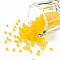 12/0 Glass Seed Beads, Frosted Colors, Round, Round Hole, Yellow, 12/0, 2mm, Hole: 1mm, about 3333pcs/50g, 50g/bag, 18bags/2pounds