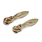 #5 Alloy Zipper Puller, for Garment Bag Accessories, Leaf, Light Gold, 5x0.9cm