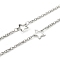 Tarnish Resistant 304 Stainless Steel Cable Chains, with 201 Stainless Steel Star Links, Soldered, with Spool, Stainless Steel Color,Star: 9x9x0.5mm, Link: 2x1.5x0.5mm, about 32.8 Feet(10m)/roll