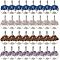 SUPERFINDINGS 32Pcs 4 Style Life Tree Pendant Charms Gemstone Chakra Crystal Quartz Pendants Flat Round with Tree Healing Charm for Jewelry Making, Hole: 4mm
