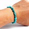 Turquoise Bracelet with Elastic Rope Bracelet, Male and Female Lovers Best Friend, Bead: 6mm