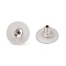 Brass Ear Nuts, Bullet Clutch Earring Backs with Pad, for Stablizing Heavy Post Earrings, Flat Round, Silver, 11x6mm, Hole: 1mm