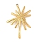 304 Stainless Steel Pendants, Flower Charms, Ion Plating(IP), Real 18K Gold Plated, 40x29.5x3mm, Hole: 1.6mm