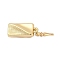 Brass Box Clasps, Cadmium Free & Nickel Free & Lead Free, Rectangle, Real 18K Gold Plated, 28~29x7.5x6mm, Hole: 1.4mm and 1.2mm
