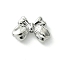 Alloy Beads, Bowknot, Platinum, 10x14.5x4mm, Hole: 1.6mm