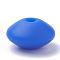 Food Grade Eco-Friendly Silicone Beads, Rondelle, Medium Blue, 12x6~7mm, Hole: 2mm