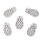 Non-Tarnish 304 Stainless Steel Charms, Laser Cut, Pineapple, Stainless Steel Color, 11.5x6.5x1mm, Hole: 1.2mm