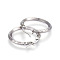 Tarnish Resistant 304 Stainless Steel Hoop Earrings, Textured, Stainless Steel Color, 27x26x3mm, Pin: 1.2x0.7mm