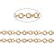 Soldered Brass Rolo Chains, Long-Lasting Plated, with Spool, Real 18K Gold Plated, 3.5x0.5mm, about 16.4 Feet(5m)/roll