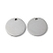 Non-Tarnish 304 Stainless Steel Pendants, Stamping Blank Tag, Flat Round Charm, Stainless Steel Color, 15x1.3mm, Hole: 1.6mm