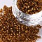 8/0 Glass Seed Beads, Silver Lined Round Hole, Round, Dark Goldenrod, 3mm, Hole: 1mm, about 10000 beads/pound