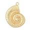 Alloy Pendants, Matte Gold Color, Shell Shape, 49x36x7mm, Hole: 4mm
