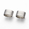 Tarnish Resistant 201 Stainless Steel Slide Charms, Oval, Stainless Steel Color, 5x8.5x5mm, Hole: 4x7.5mm