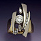 Horse Eye & Flat Round & Triangle Alloy with Crystal Rhinestone Finger Rings, Golden, US Size 9(18.9mm)