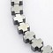 Electroplate Non-magnetic Synthetic Hematite Beads Strands, Cross, Black Plated, 4x4x2mm, Hole: 0.5mm, about 94pcs/strand, 15.7 inch