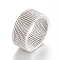 Tarnish Resistant 304 Stainless Steel Finger Rings, Stainless Steel Color, Size 7, 17mm