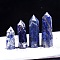 Point Tower Natural Sodalite Home Display Decoration, Healing Stone Wands, for Reiki Chakra Meditation Therapy Decors, Hexagon Prism, 50~60mm
