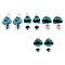 SUPERFINDINGS 10Pcs 5 Colors Alovely Mushroom Pendant Charms Polymer Clay Jewelry Finding Charm Lampwork Glass Charms with Mushroom Inside for Keychains DIY Crafts Making