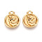304 Stainless Steel Pendants, Flat Round with Twelve Constellations Charms, Real 18K Gold Plated, Ion Plating(IP), Leo, 20.5x17x3~4.5mm, Hole: 2.5x2.7mm